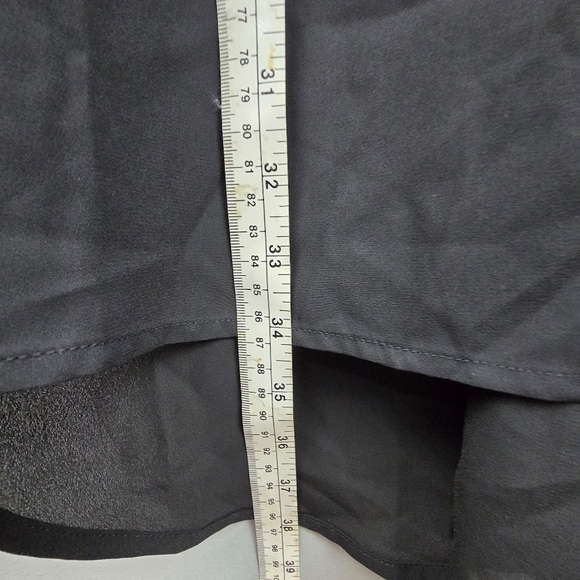 ROAMANS Sheer Button-Up Tunic Blouse Black  Womens Plus Size 24W Business Casual - Picture 12 of 14